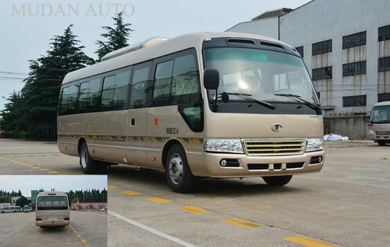Çin Çevresel Yolcu Mini Otobüs / Coaster Mini Otobüs Düşük Yakıt Tüketimi Tedarikçi