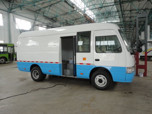 Çin JX493ZLQ Transport Coaster Manual Safest Mini Van Semi - Integral Body Tedarikçi